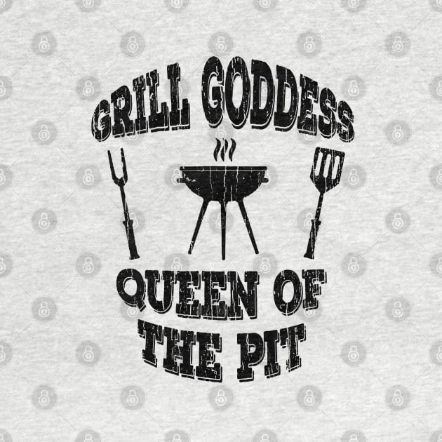 Grill Goddess Queen Of The Pit // Black by Throbpeg